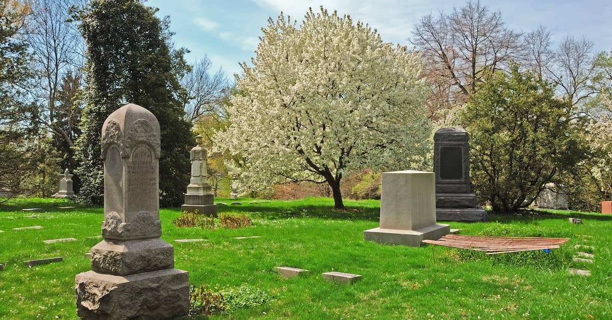 Memorial grave markers at historic Spring Grove Cemetery in Cincinnati Ohio | Colombo Law